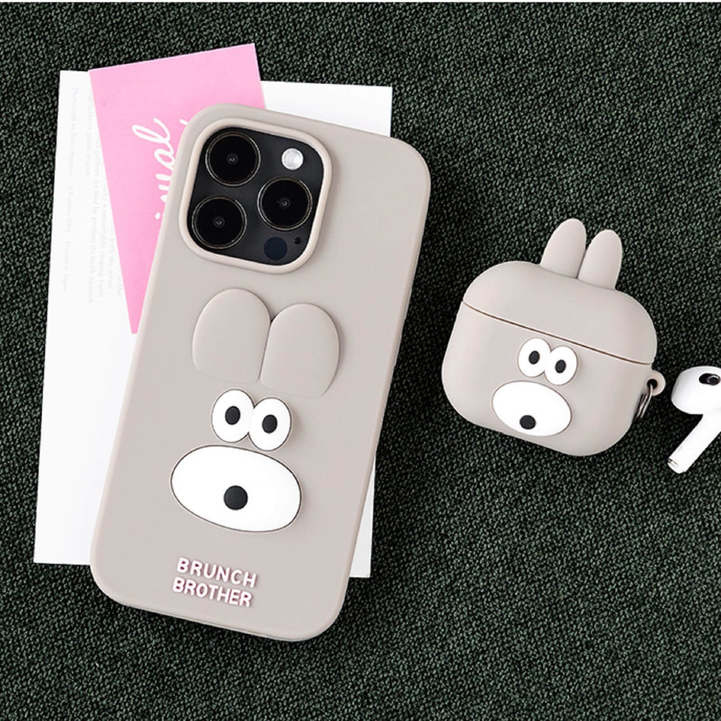 ブランチブラザー 韓国うさぎ子犬キャラクターiPhone 14 iPhone 14 Pro互換シリコンケーススマートフォンケース