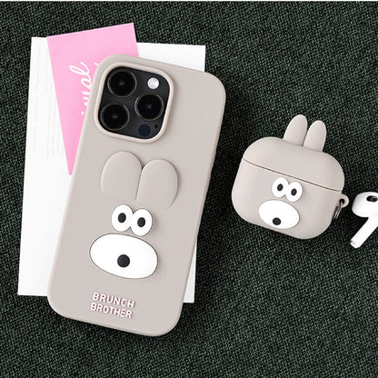 ブランチブラザー 韓国うさぎ子犬キャラクターiPhone 14 iPhone 14 Pro互換シリコンケーススマートフォンケース