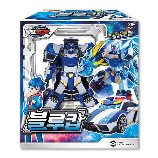 メタルカードボット ブルーコップ韓国変身ロボットビヒクルアクションフィギュア玩具