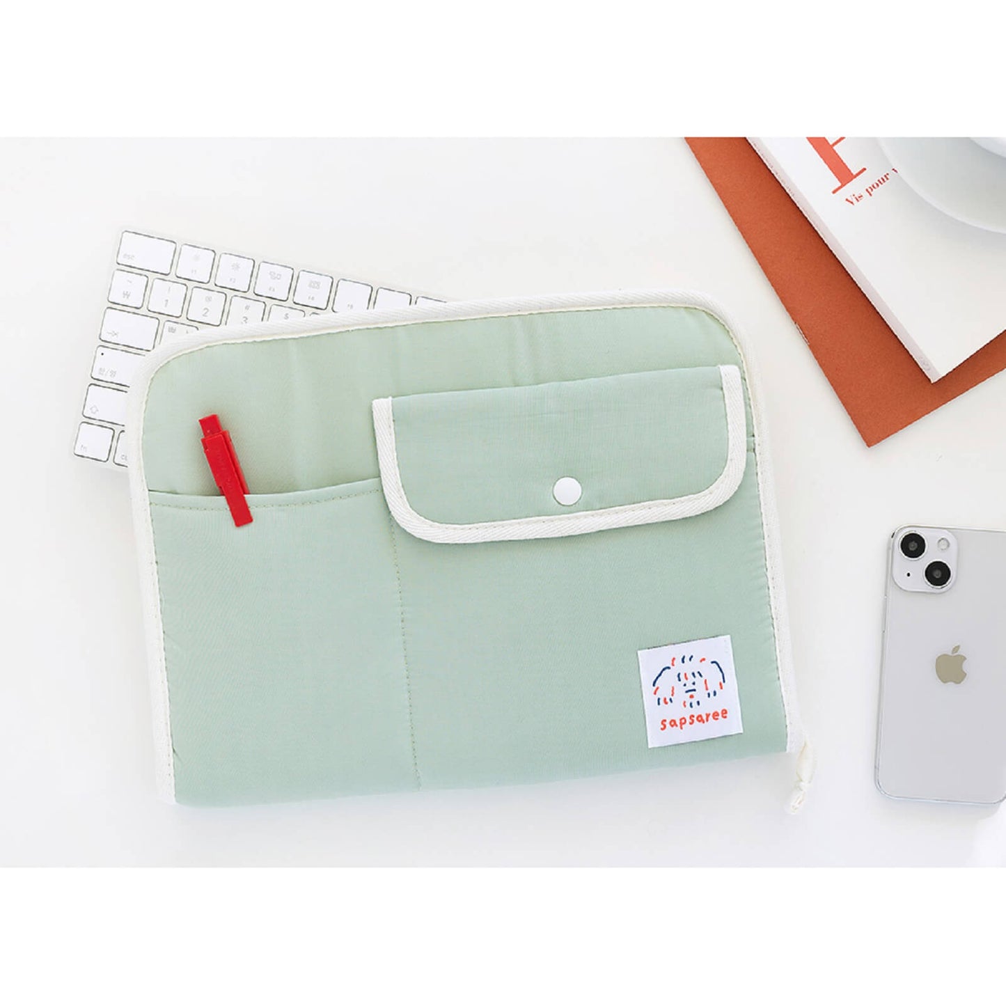 ブランチブラザー韓国キャラクターイラストラベル iPad 11インチ互換タブレット ポーチケース 保護バッグ ハンドストラップスナップボタンパステルカラー