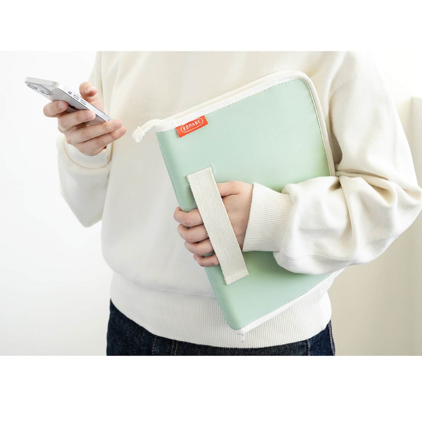 ブランチブラザー韓国キャラクターイラストラベル iPad 11インチ互換タブレット ポーチケース 保護バッグ ハンドストラップスナップボタンパステルカラー