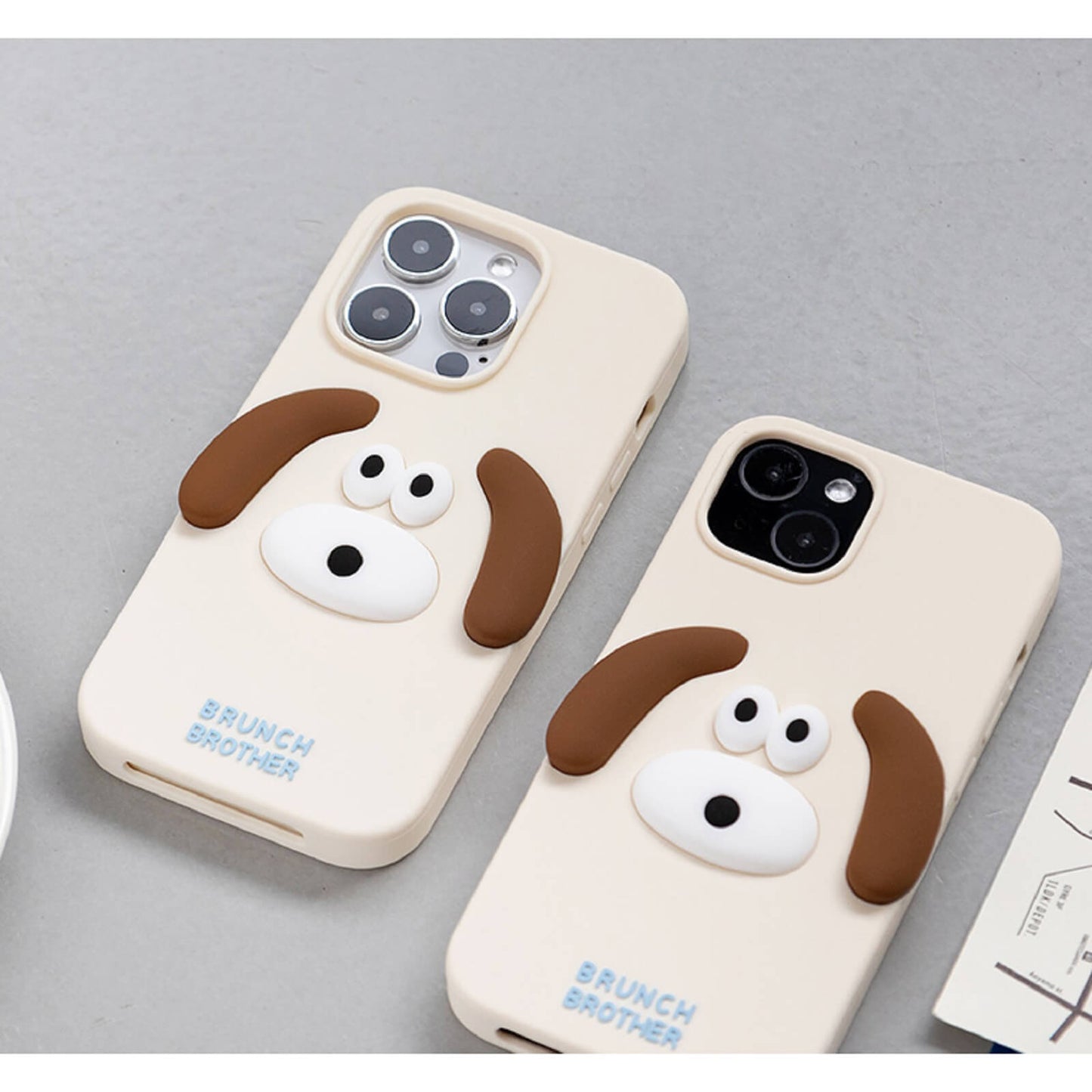 ブランチブラザー 韓国うさぎ子犬キャラクターiPhone 14 iPhone 14 Pro互換シリコンケーススマートフォンケース