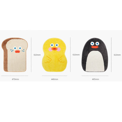 ブランチブラザー韓国トースト ダック ペンギン キャラクター バスマット 浴室足ふきマット 足拭きマット すべり止め フェルトマット ラグ